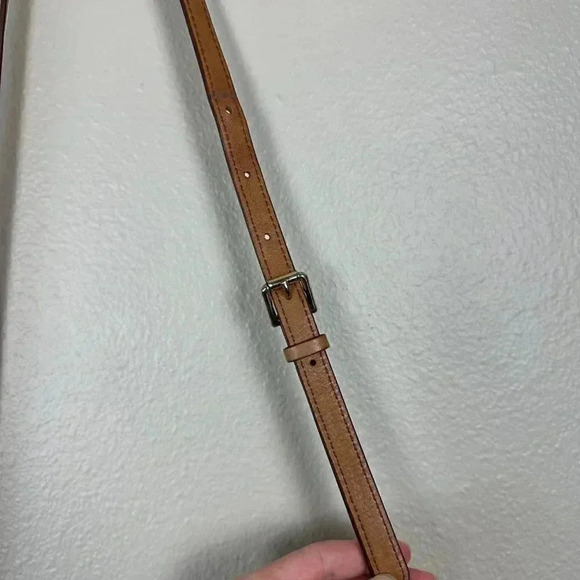 Fossil Coated Canvas Leather Sadie Crossbody Bag Bone White Brown - Picture 4 of 13